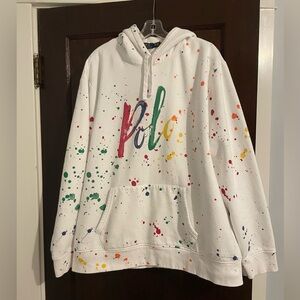 Ralph Lauren Polo Paint-Splatter Logo Hoodie